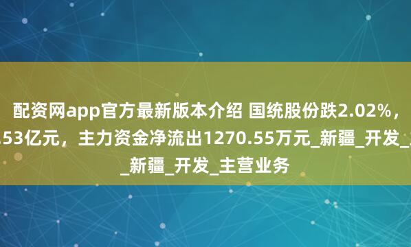 配资网app官方最新版本介绍 国统股份跌2.02%，成交额1.53亿元，主力资金净流出1270.55万元_新疆_开发_主营业务